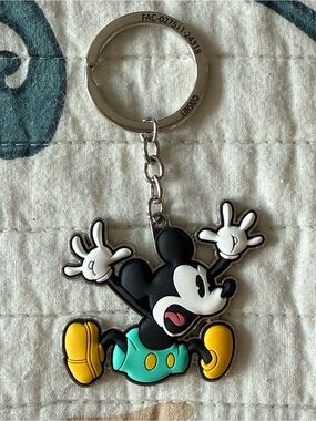 Disney Happy Mickey Mouse Teal Shorts Keychain- NWOT